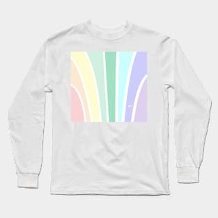 Art Deco Pastel Rainbow #minimal #art #design #kirovair #buyart #decor #home Long Sleeve T-Shirt